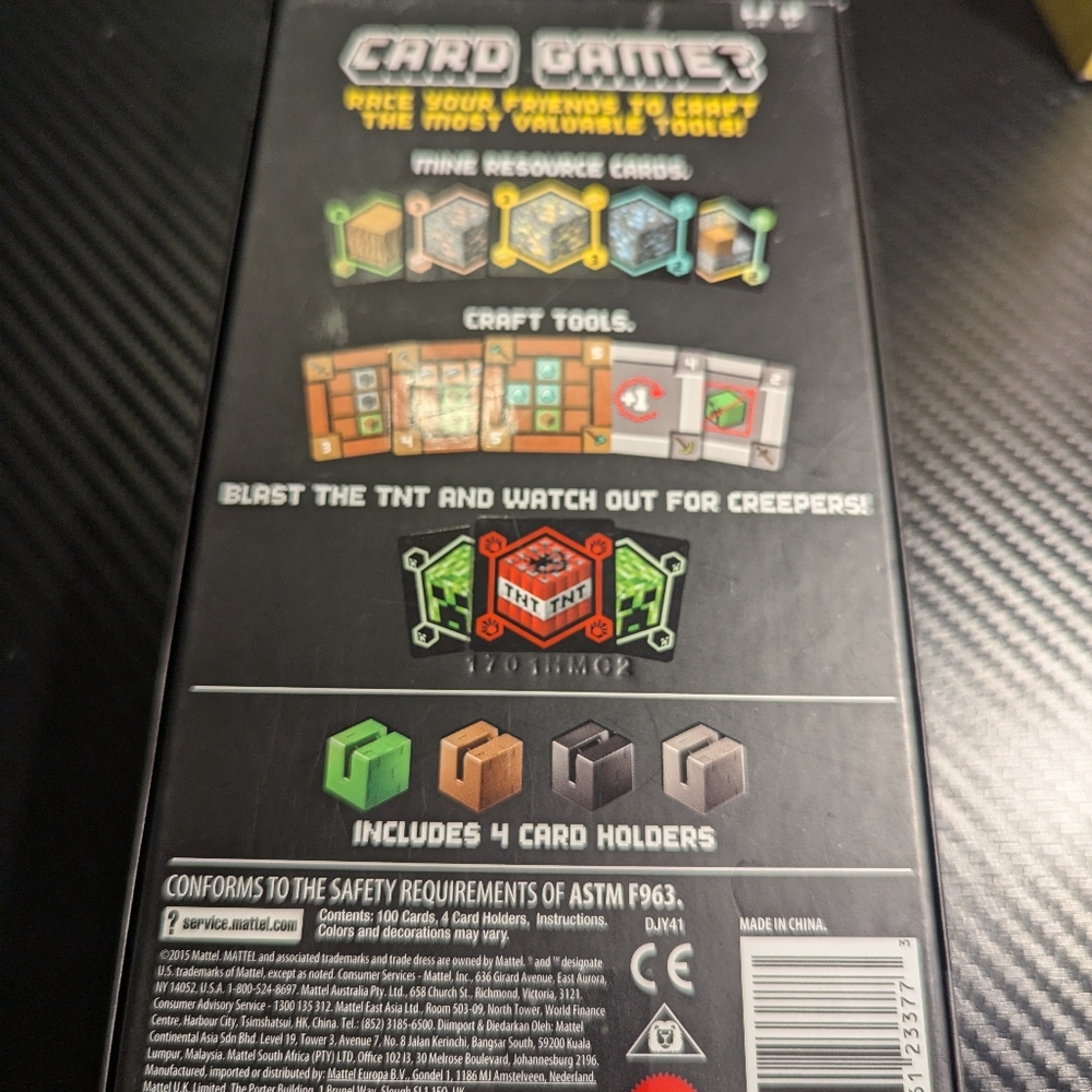 Minecraft Card Game (missing pieces) - Picture 3 of 3